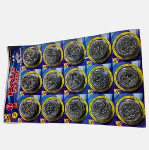 POLE STAR STAINLESS STEEL SCRUBBER 15 PCS PATTA