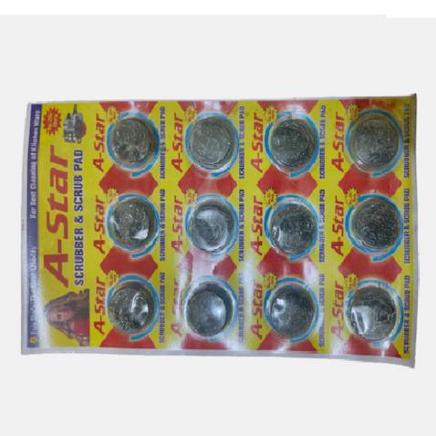 A-STAR STAINLESS STEEL SCRUBBER 12 PCS PATTA