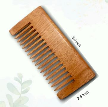 Single Wood Shampoo Comb
