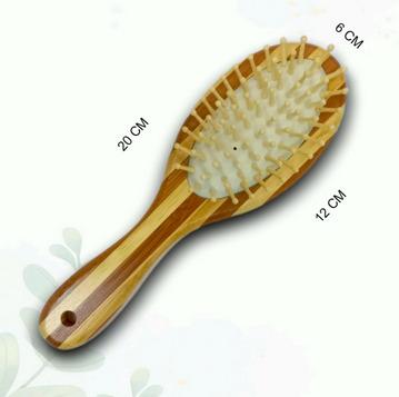 BAMBOO HAIRBRUSH  OVAL SHAPE