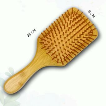 SOLID LARGE BAMBOO  HAIRBRUSH
