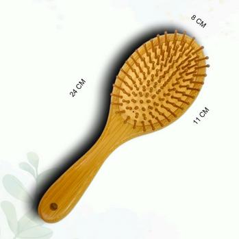 MEDIUM SIZE OVAL BAMBOO HAIRBRUSH
