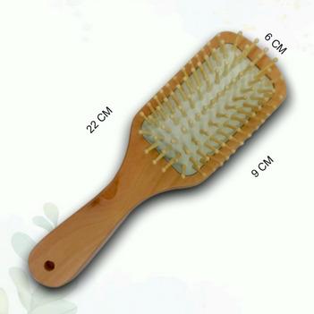 HAIRBRUSH RECTANGUAR SMALL (Bamboo Bristles)