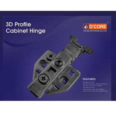 D Core Black 3D Profile Auto Hinges For 20mm profile