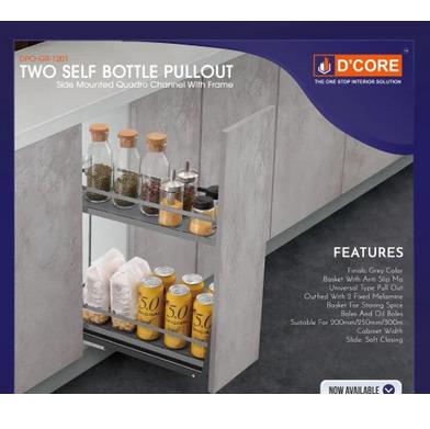 D Core Two Shelf Bottle Pullout