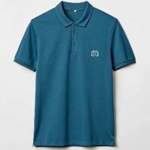Cotton Polo Tee (220 GSM) - Petrol Blue
