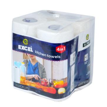 EXCEL KITCHEN TOWELS ROLLS 4 IN 1 PACK