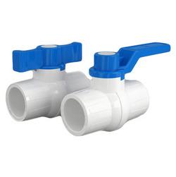 White Solid UPVC Ball Valve 15 MM