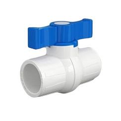 White Solid UPVC Ball Valve 20 MM