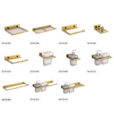 Dense - French Gold Bathroom Accessories