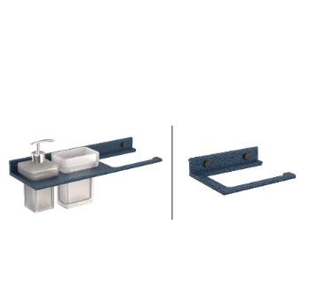 Lotion Dispenser and Tumbler Holder with Towel Ring