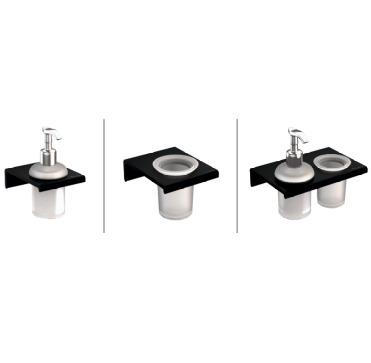 Lotion Dispenser and Tumbler Holder with Towel Ring