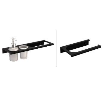 Lotion Dispenser and Tumbler Holder with Towel Ring