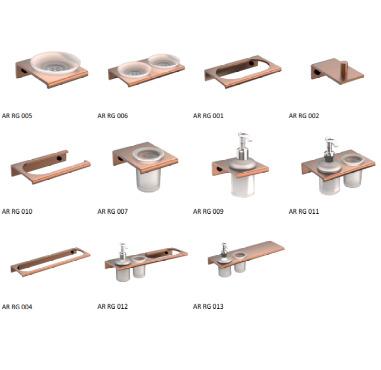 Aura - Rose Gold Bathroom Accessories