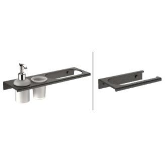 Lotion Dispenser and Tumbler Holder - Armani Gray