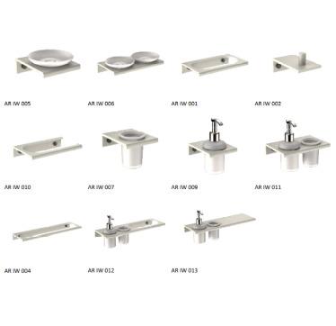 Aura - Ivory White Bathroom Accessories