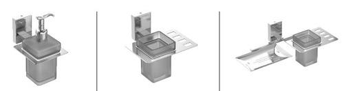 Stainless Steel - Chrome Plated Soap Dish and Tumbler Holder