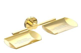 Dual Soap Dish Wall  Stainless Steel - PVD Gold