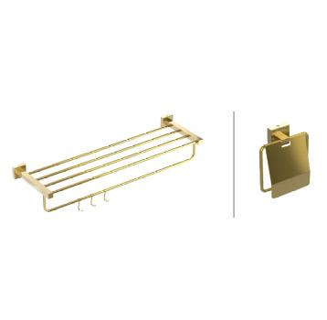 Towel Rack, Tissue Holder Stainless Steel - PVD Gold