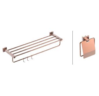 Towel Rack, Tissue Holder Stainless Steel - PVD Rose Gold