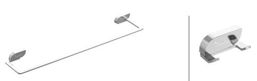 Towel Bar, Hook -Brass & 304 Stainless Steel - Chrome Plated