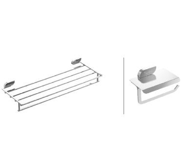 Towel Rack, Tissue Holder -Brass & 304 Stainless Steel - Chrome Plated