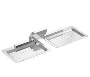 Dual Soap Dish Wall Model Brass & 304 Stainless Steel - Chrome Plated