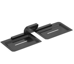 Dual Soap Dish Wall Model Brass & 304 Stainless Steel - PVD Black