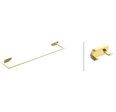 Towel Bar, Hook Brass & 304 Stainless Steel - PVD Gold