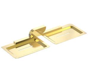 Dual Soap Dish Wall Model, Brass & 304 Stainless Steel - PVD Gold