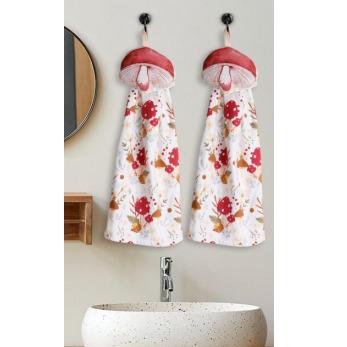 Wash Basin Hanging Hand Kitchen Towel Napkin with Ties