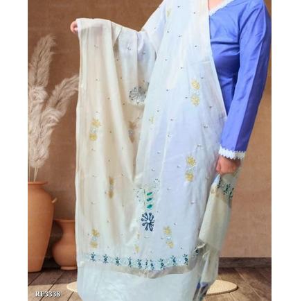 Pure Tissue Silk Chikankari Dupatta