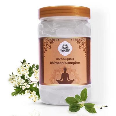 Haziro Bhimseni Pure Organic and Original Bhimseni Camphor Kapoor Container - 250 Gram