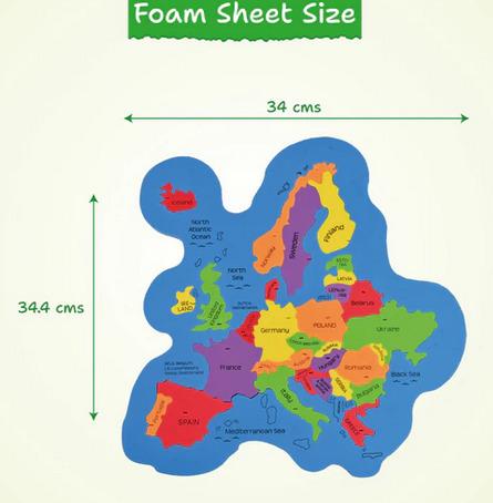 Map-o-graphy Series - World Map Puzzle | Foam Puzzle with Flags and Flashcards