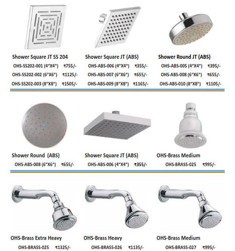 Shower Brass, SS & ABS