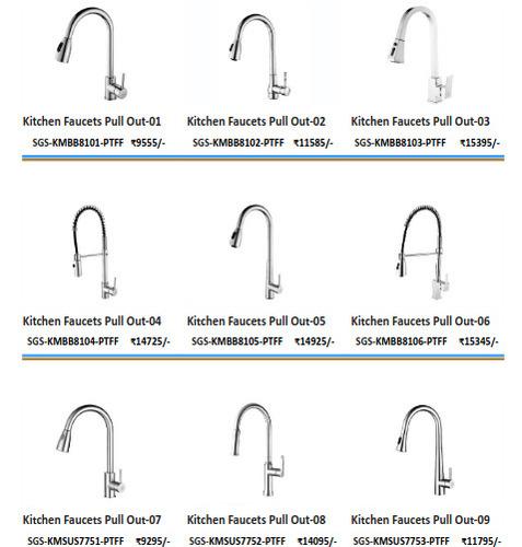 Brass & SUS 304 Grade Kitchen Faucets (Pull out Series)