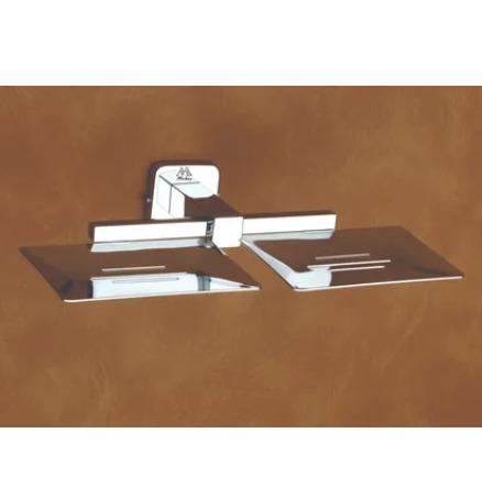STAINLESS STEEL SQUARE DOUBLE SOAP DISH