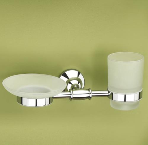 Glass Soap Dish & Tumbler Holder