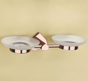 Glass Double Soap Dish (Round)