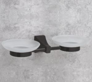 Glass Double Soap Dish (Round)