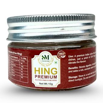 SM 100% Pure Hing Crystals - Natural, Gluten-Free Asafoetida Granules - Hathras Hing (10g)