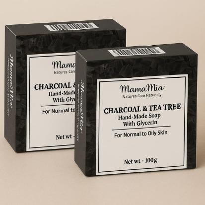 Charcoal & Tea tree Handmade Soap with Glycerin