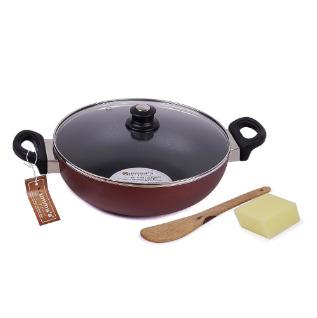 Non-Stick Kadhai for Induction with Glass Lid