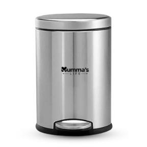 Mumma's LIFE Stainless Steel Pedal Dustbin 5L - Fingerprint-Proof with Removable Inner Bucket