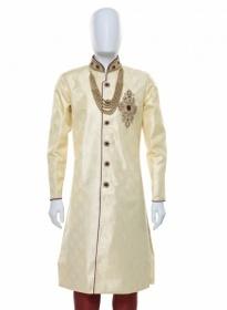 Dark Cream Men Sherwani