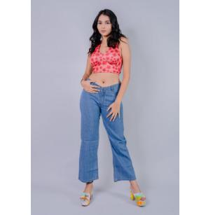 Blue Natural Lining Flared