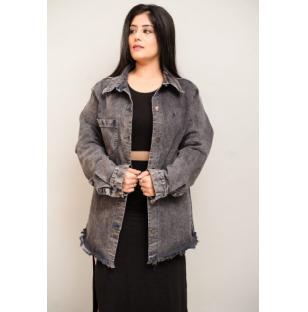 Noir Elegance Black Denim Jacket
