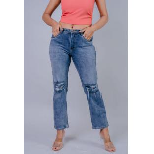 Rainy Cloud Ripped Straight Leg Jeans