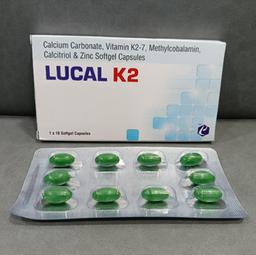 Calcium Carbonate Vitamin K2-7 Methylcobalamin Calcitriol And Zinc Soft Gel Capsules