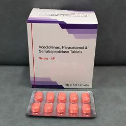 Aceclofenac Paracetamol And Serratiopeptidase Tablets